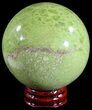 Polished Green Opal Sphere - Madagascar #55081-1